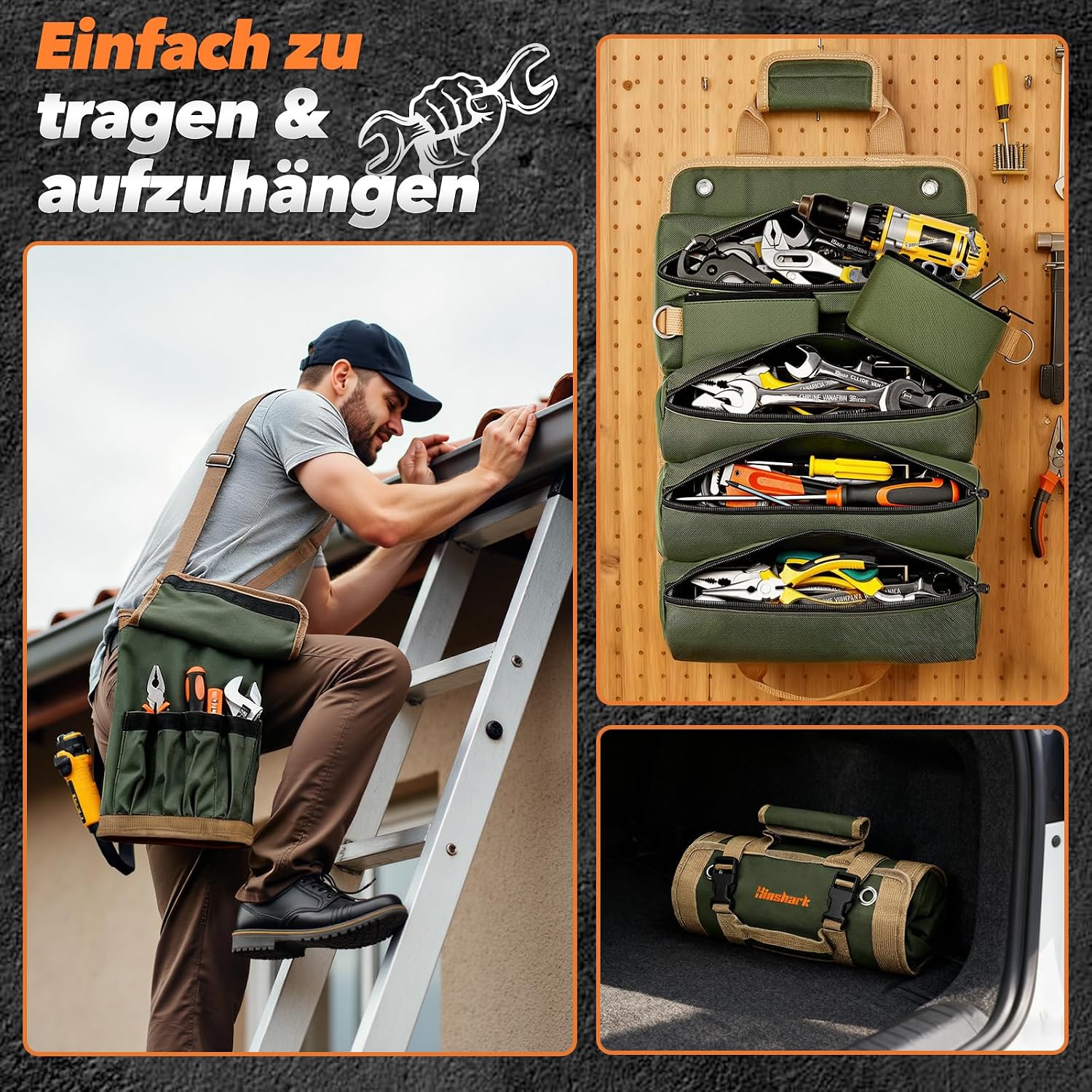 Thumbnail 5 de Hinshark Aufrollbare Werkzeugtasche