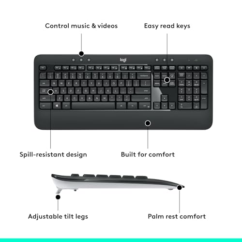 Thumbnail 6 de Logitech MK540 Full Size Advanced Wireless Keyboard and Mouse Combo
