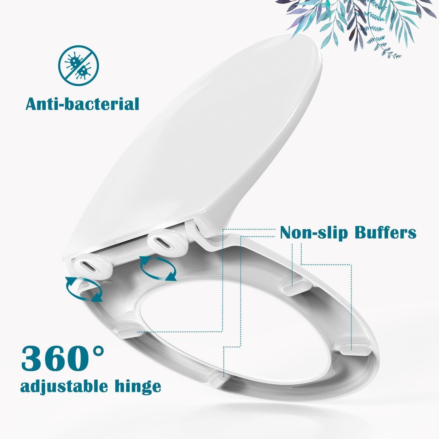 Thumbnail 4 de STOREMIC Toilet Seat Soft Close with Quick Release
