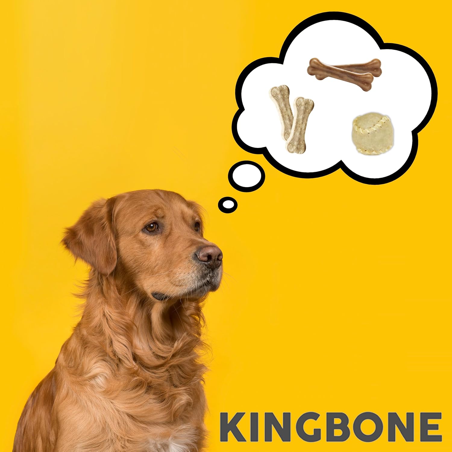 Thumbnail 2 de Croci King Bone 20 cm (190 g) – Kau- & Dentalstick aus natürlichem Rindsleder für freilaufende Hunde