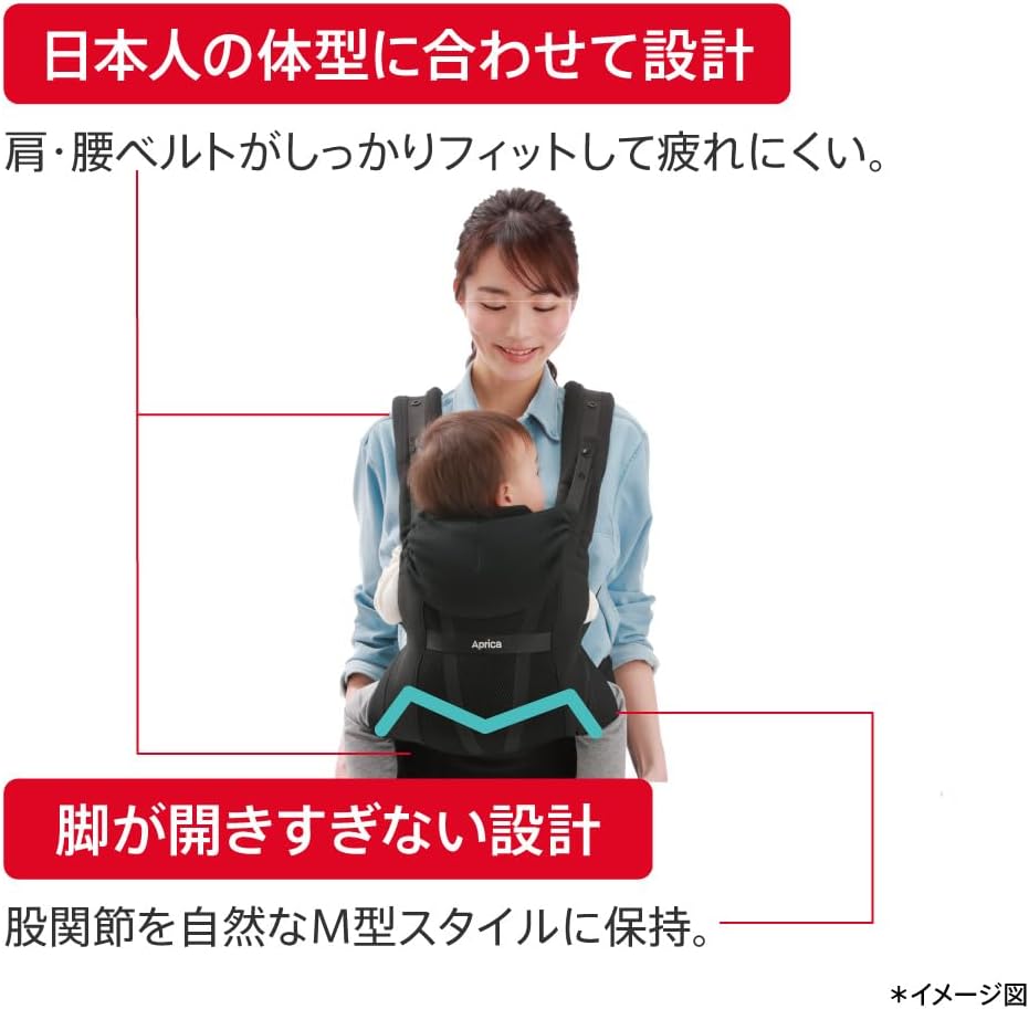 Thumbnail 3 de アップリカ コランハグ ライト 39387 抱っこ紐 新生児シート付き・5WAY・メッシュ素材