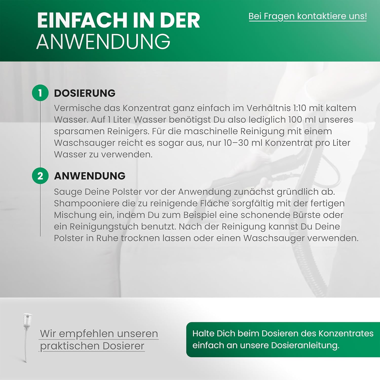 Detalle de BiOHY KFZ Polster- & Lederpflege (1L) – Umweltfreundliche Reinigungslösung für Auto-Innenraum