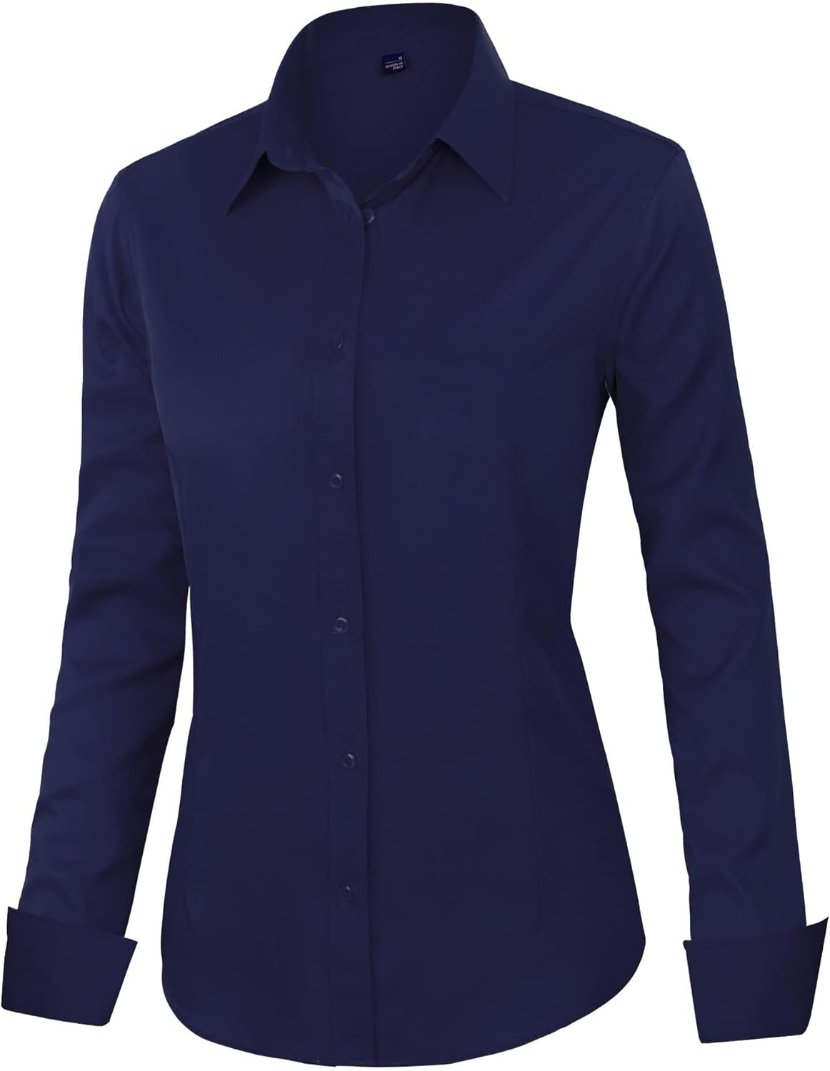 Detalle de J.VER Bluse Damen – Casual Business Button-Down, Langarm, knitterarm, regulärer Schnitt