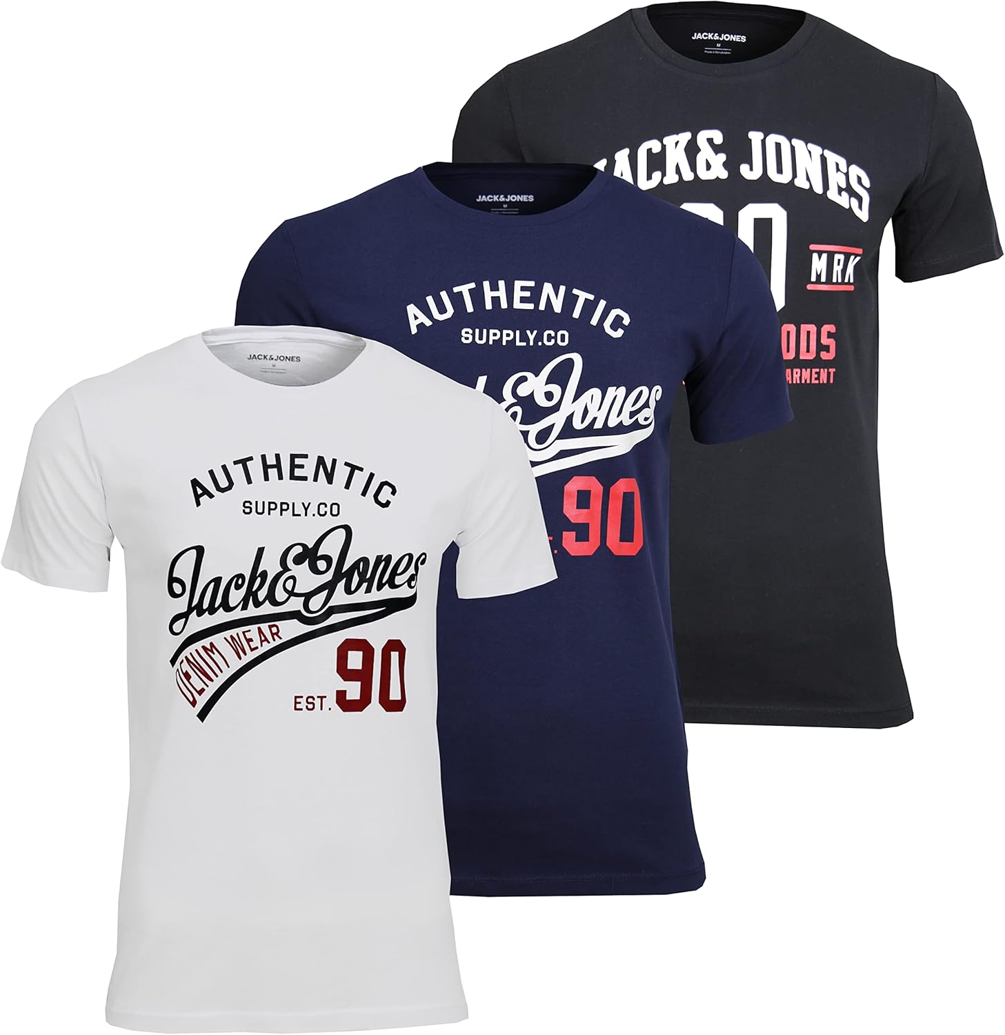 Thumbnail 4 de JACK & JONES Jjethan tee SS Crew Neck — Pack 3 camisetas L