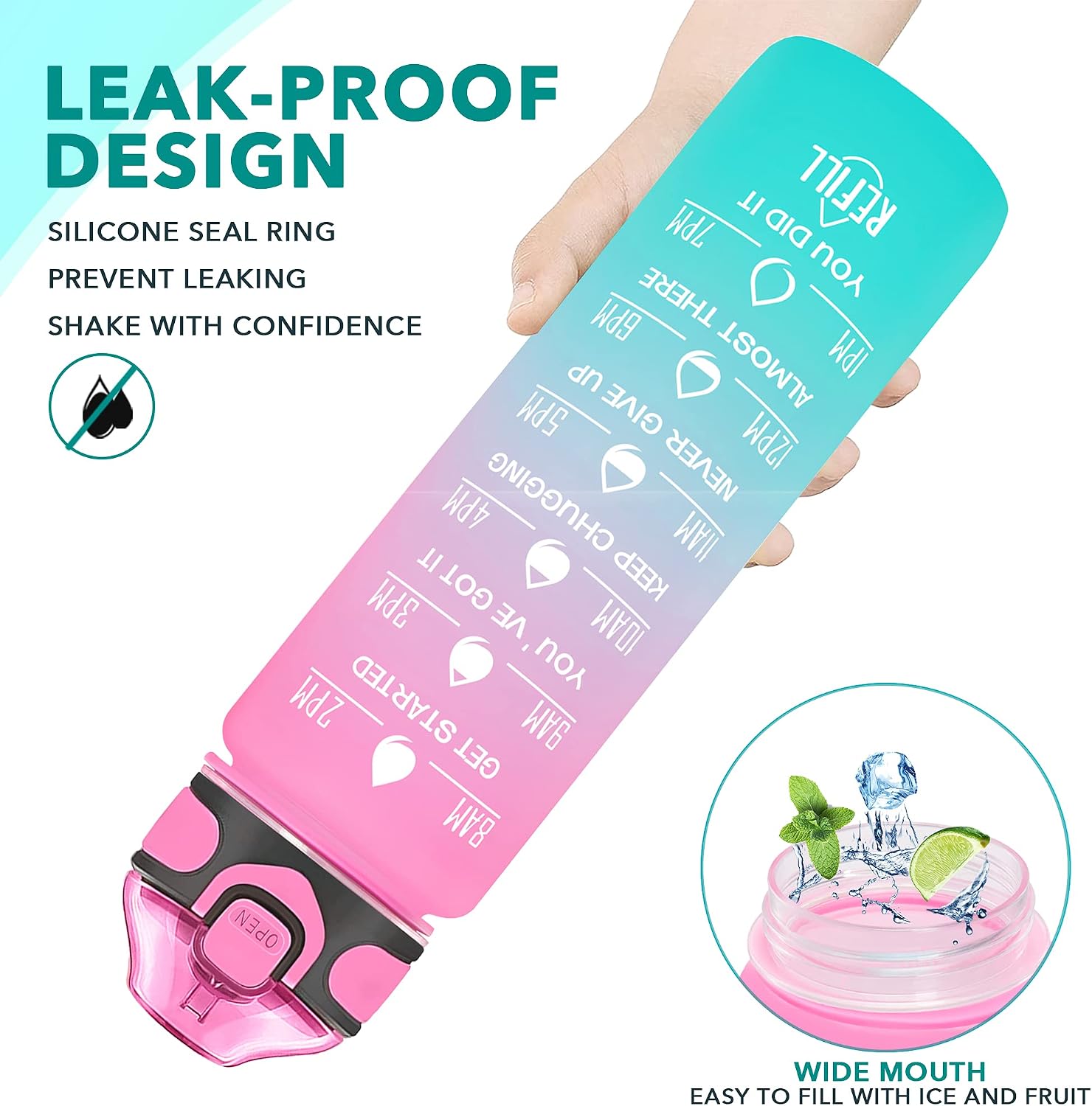 Detalle 2 de Enerbone 32 oz leakproof water bottle