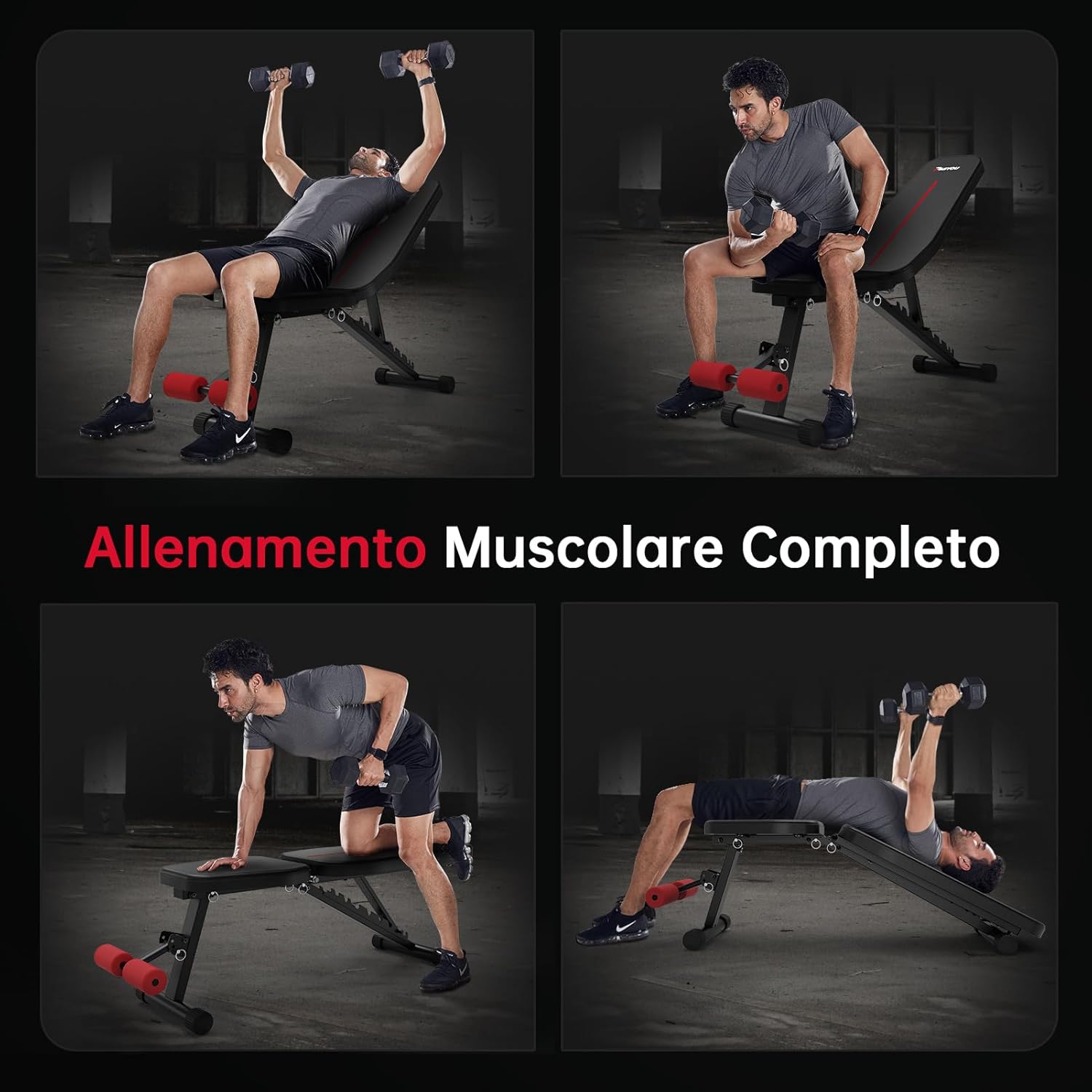 Thumbnail 6 de PASYOU Panca Palestra Pieghevole 10 posizioni regolabili per allenamento completo 🏋