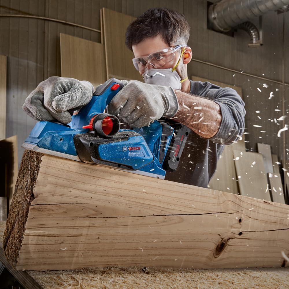 Thumbnail 2 de Bosch Professional 18V System GHO 18V-26 rabot sans-fil (moteur sans charbon) avec sac à poussière, butée parallèle et fer Wood Razor, L-BOXX