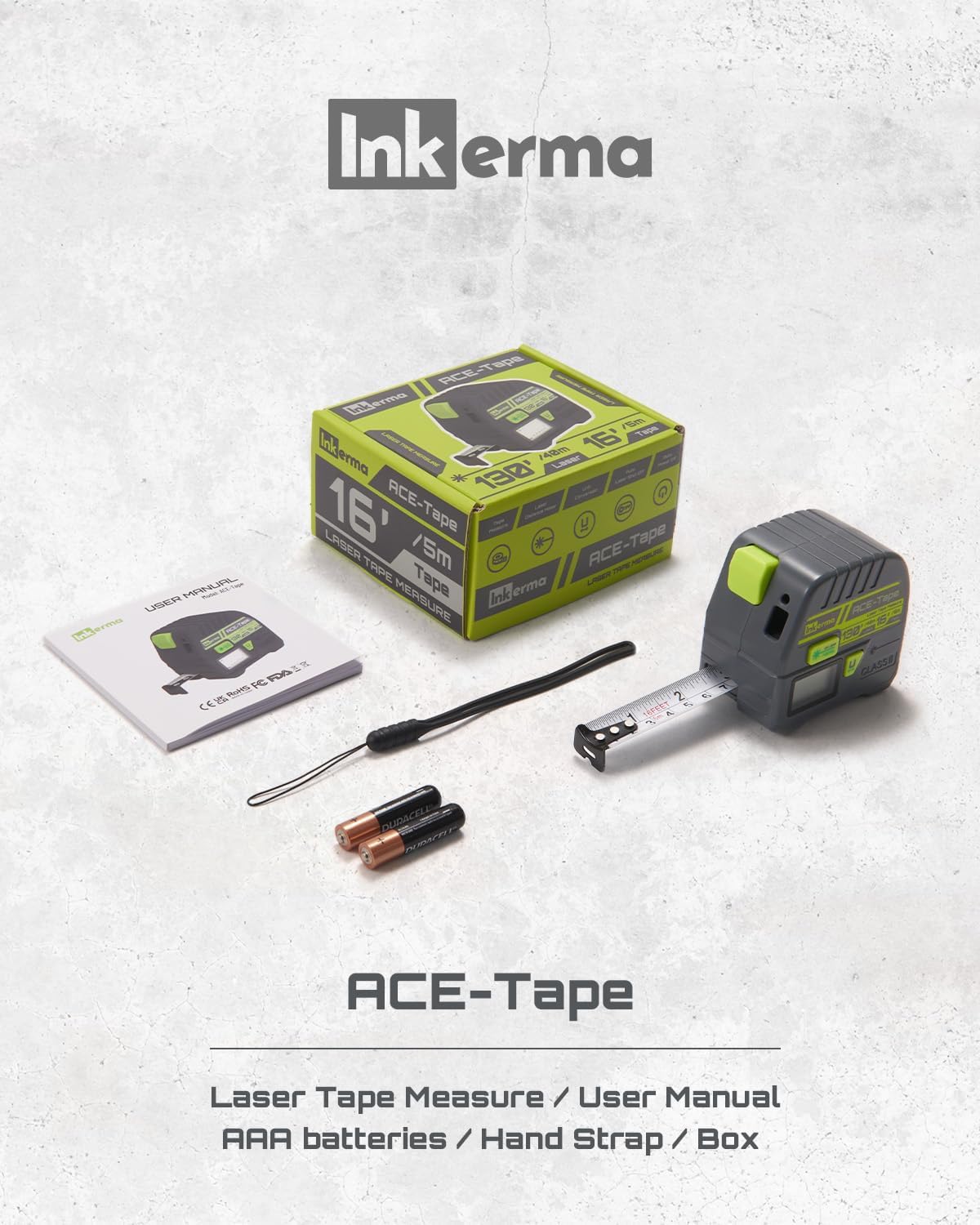 Thumbnail 6 de Inkerma 2-in-1 laser tape measure with 16-ft tape
