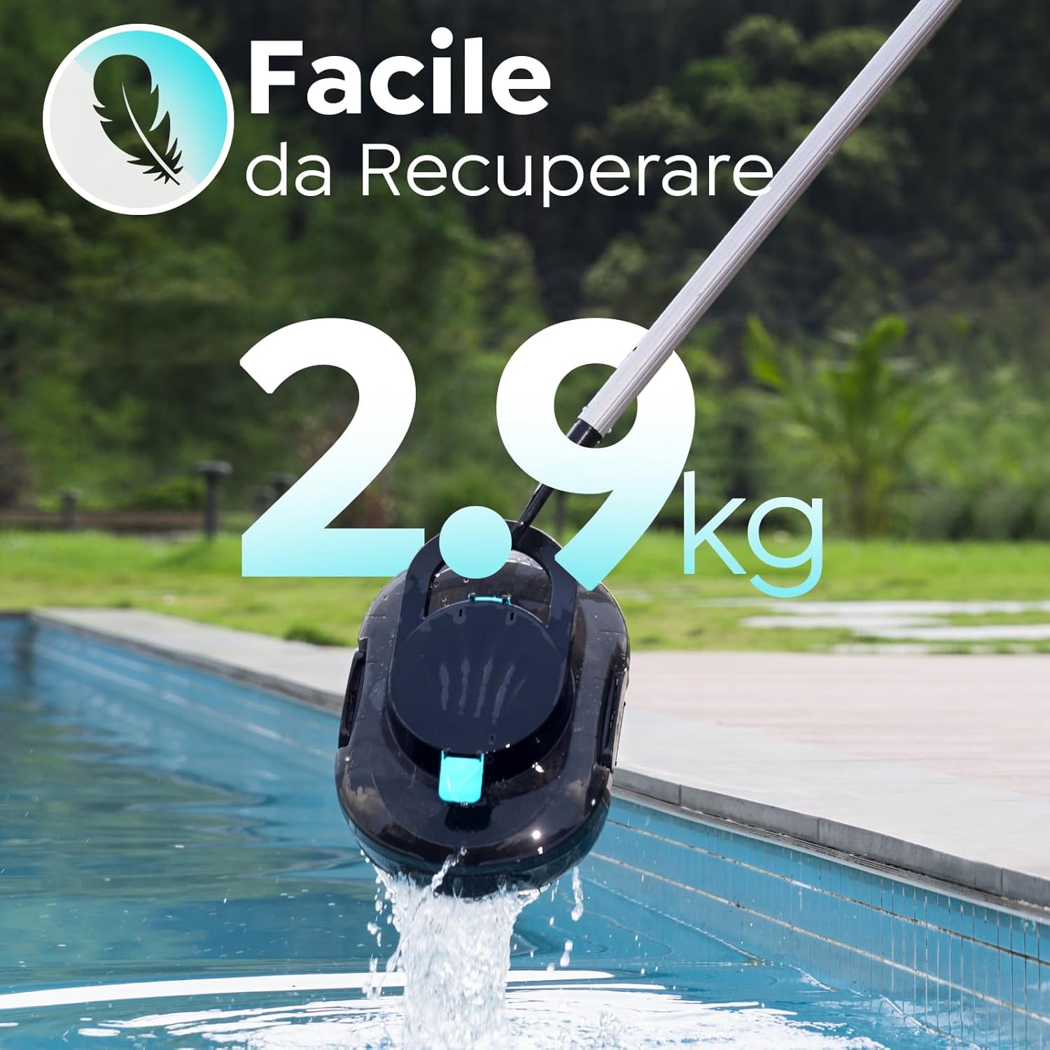 Detalle de S1PRO (Versione 2026) Robot Piscina Senza Fili – Pulizia efficiente per vasche fino a 100 m²