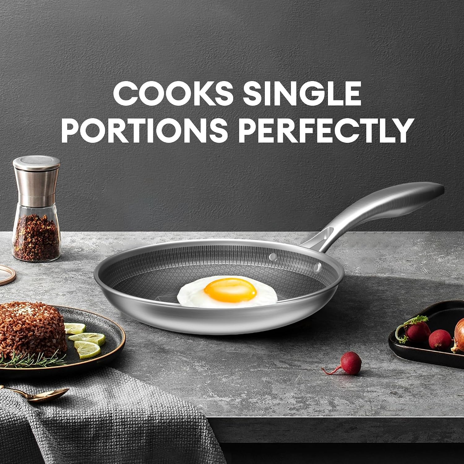 Detalle 2 de COOKING KING 10-Inch Stainless Steel Pan