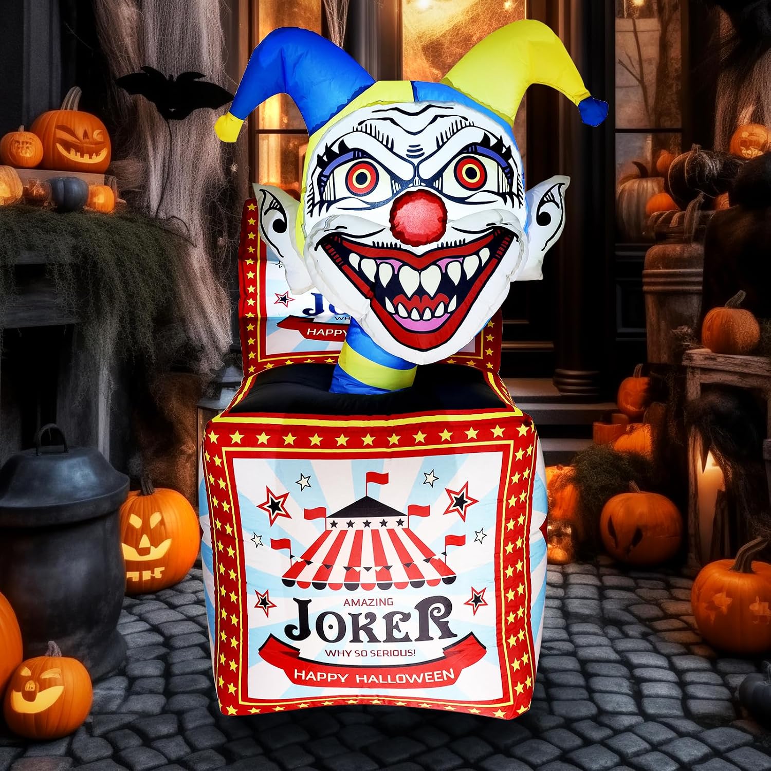 Detalle de WBHome Inflatable Clown Decoration, 5 Ft
