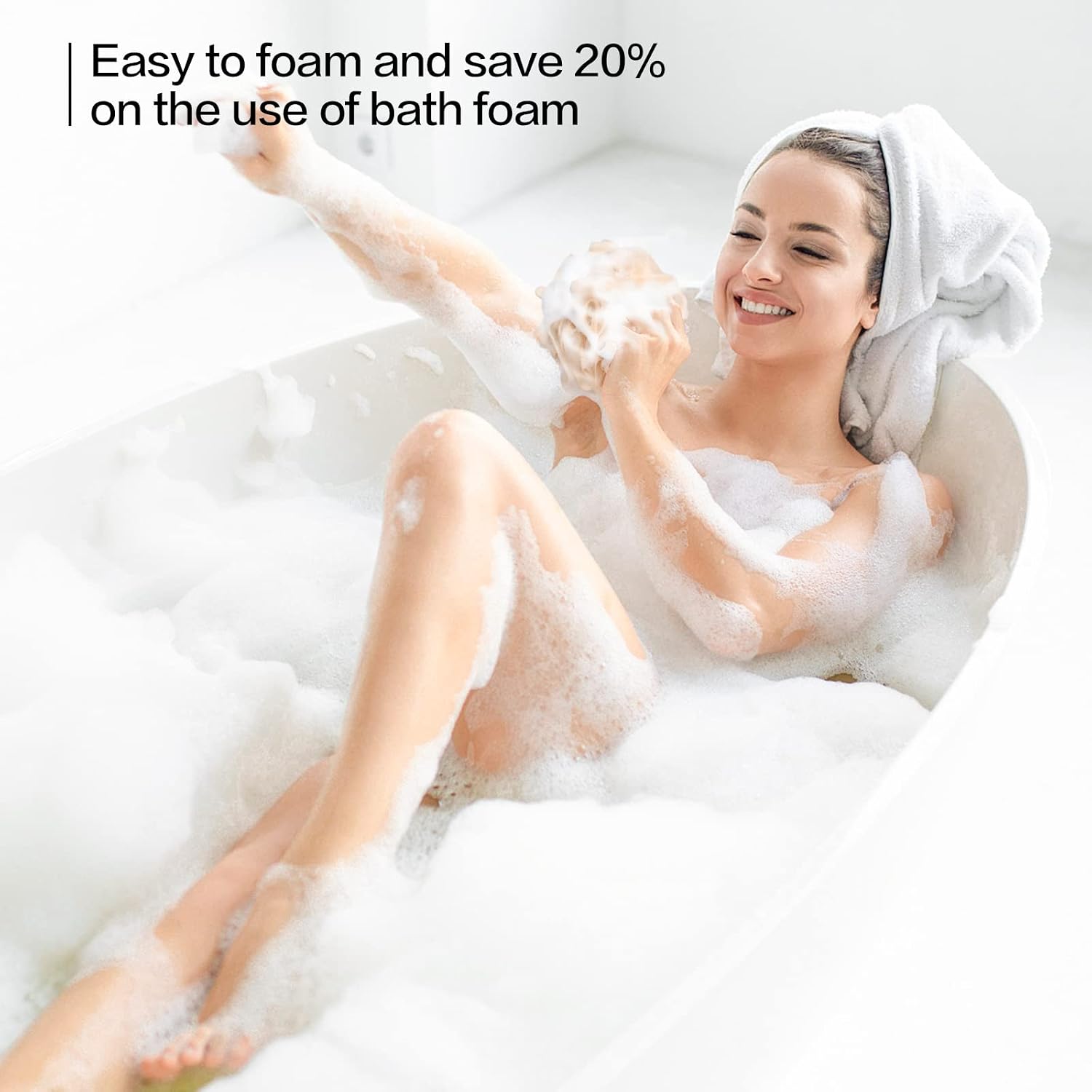 Thumbnail 1 de Fishent Loofah Bath Sponge Shower Loofahs, 4 Pack 50g – Soft Exfoliating Mesh Puff for Everyday Use
