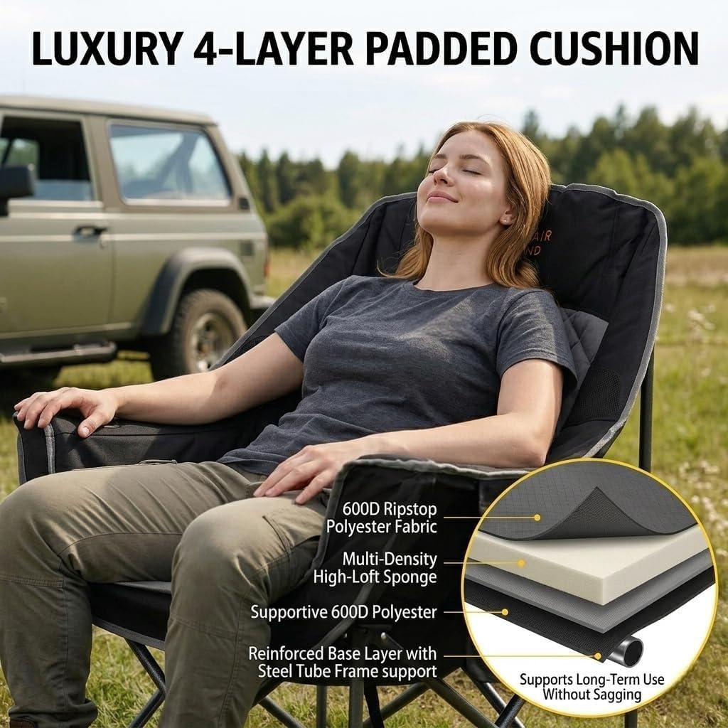 Thumbnail 5 de FAIR WIND Oversized Padded Camping Chair 450 lbs