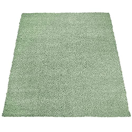 Thumbnail 7 de Paco Home Tapis Shaggy Vert 70x140 cm 🛋