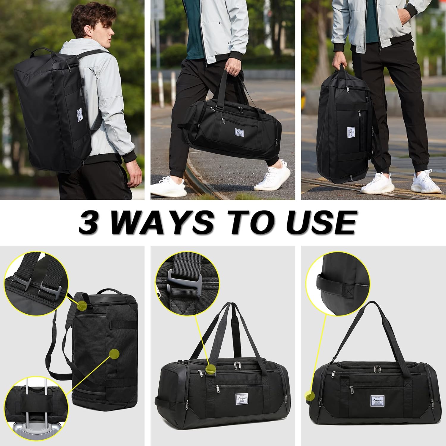 Detalle de Laripwit Travel Duffle Bag 40L