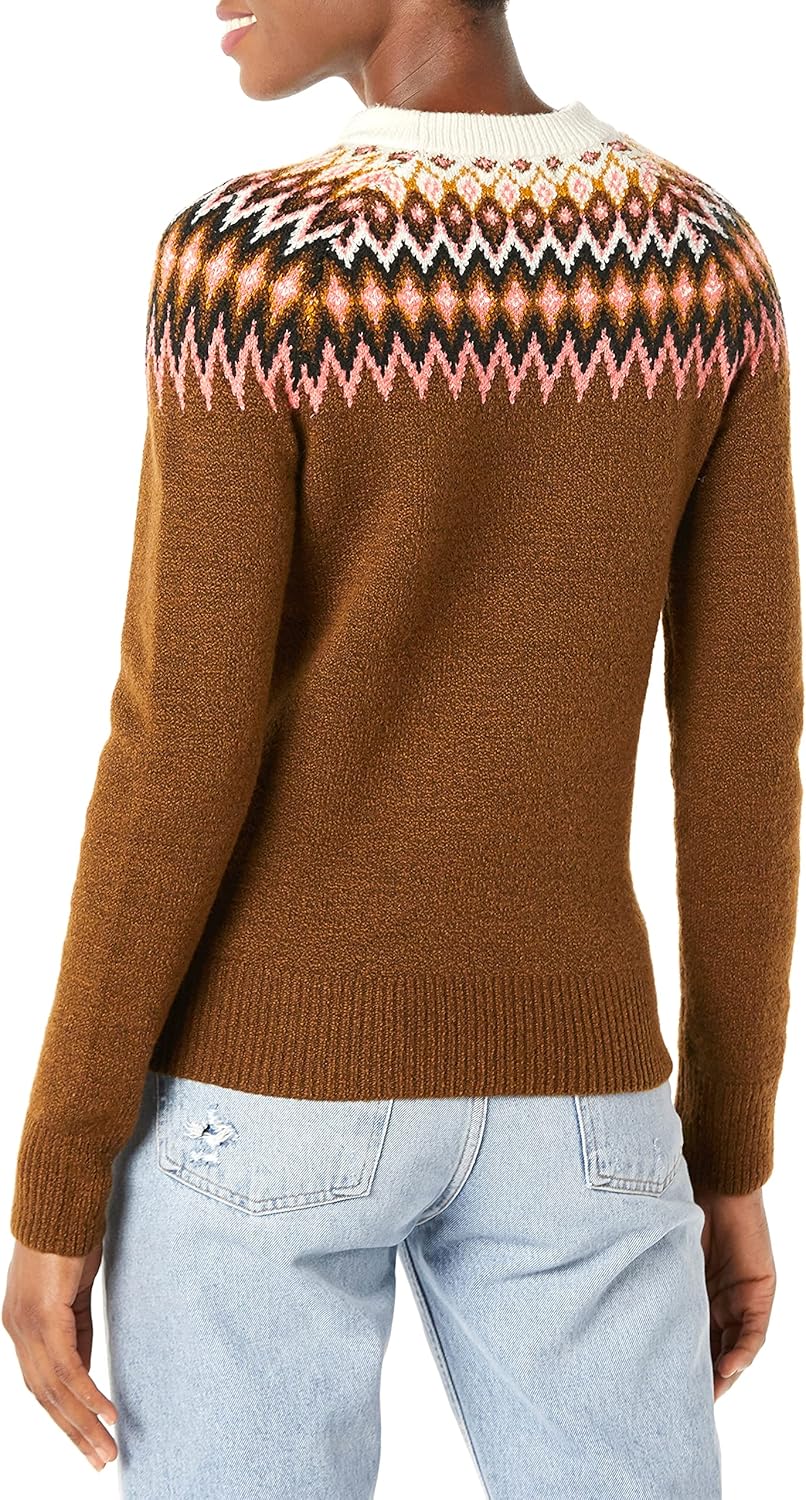 Thumbnail 1 de Amazon Essentials Damen Soft-Touch-Pullover mit Rundhalsausschnitt und Fair-Isle-Muster