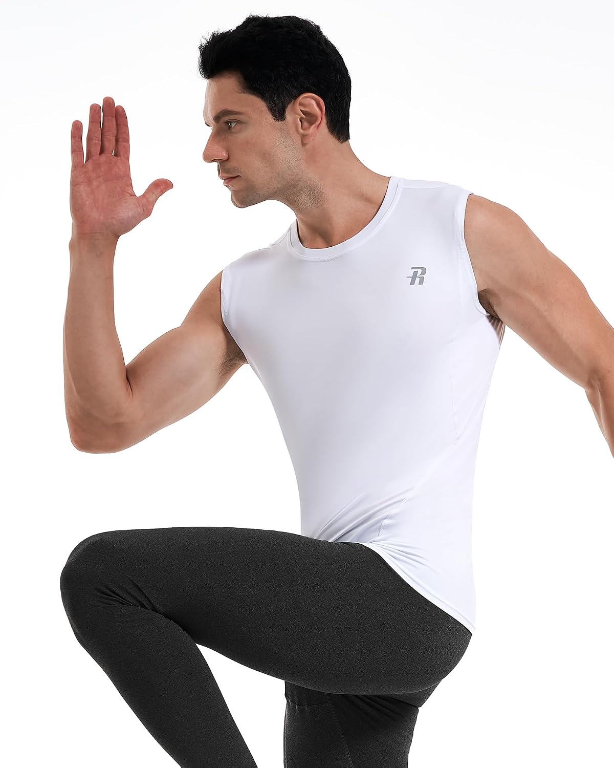 Detalle 2 de Runhit Kompressionsshirt Herren Tank 4-Wege-Stretch
