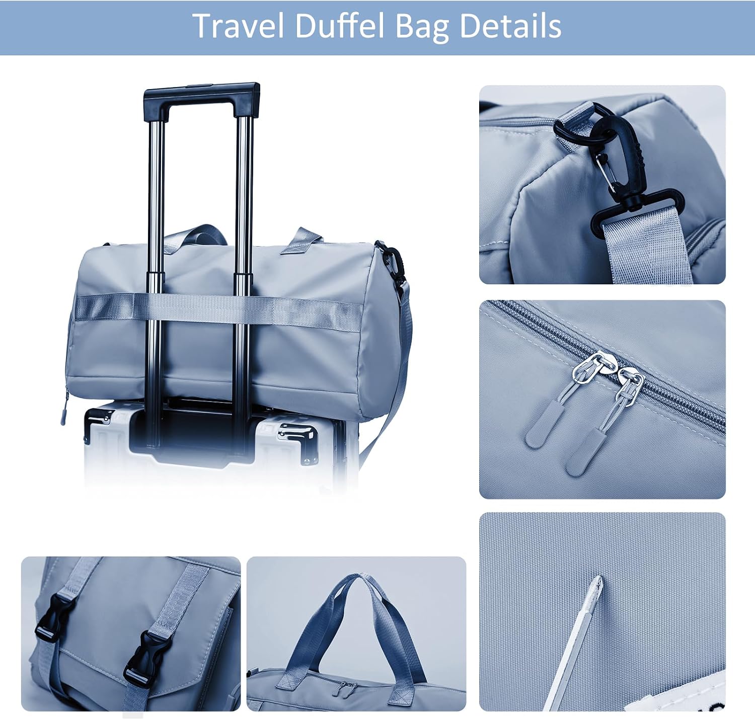 Detalle de Artmitz Travel Bag Weekend Bag for Women with Shoe Compartment