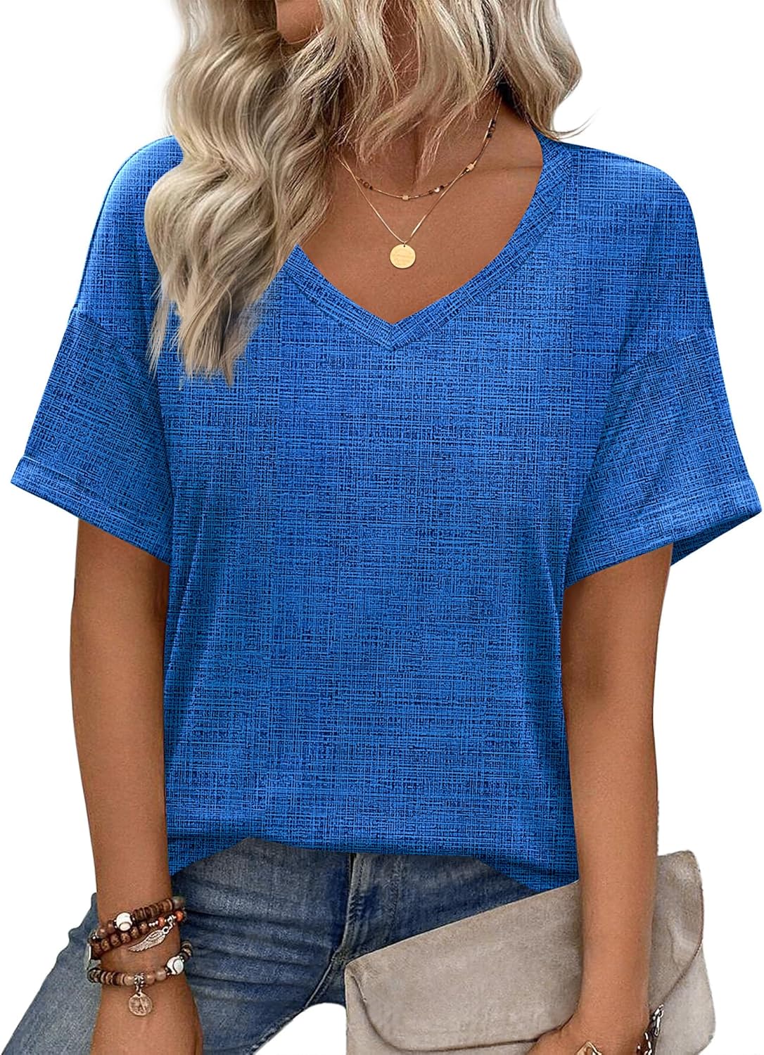 Thumbnail 5 de Zeagoo Womens V Neck Floral Tee