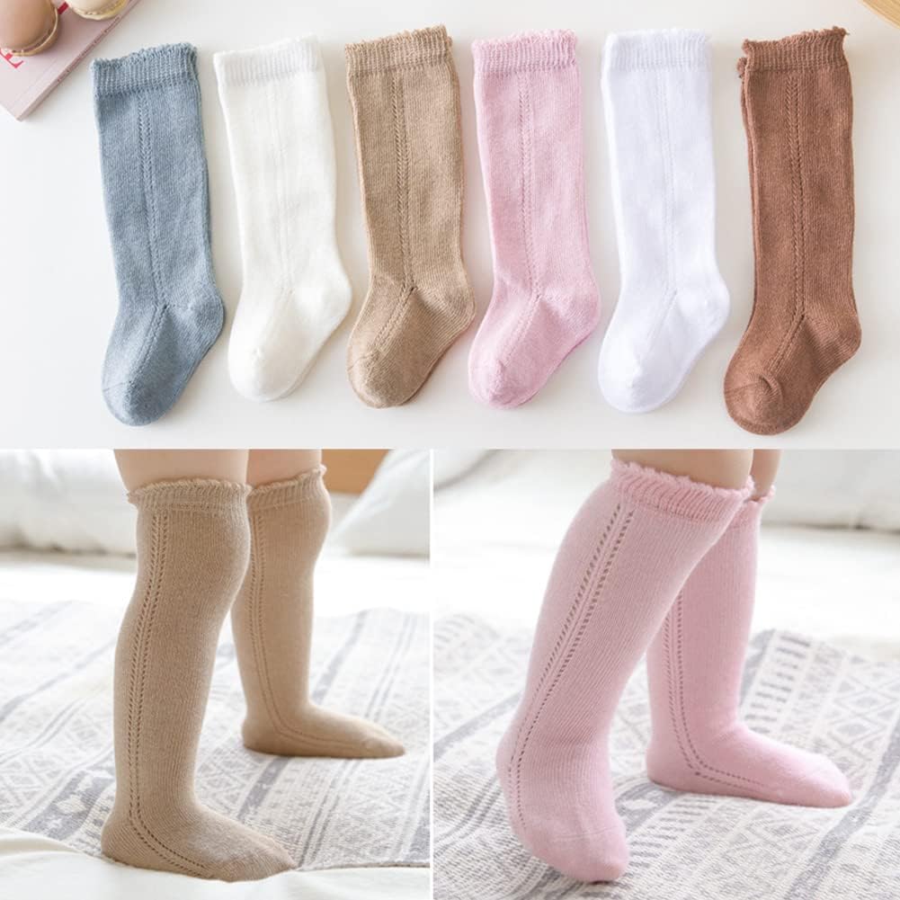 Thumbnail 6 de imKutie Newborn Baby Girls Knee High Socks – Breathable Cotton Knit Stockings (0–24 Months)