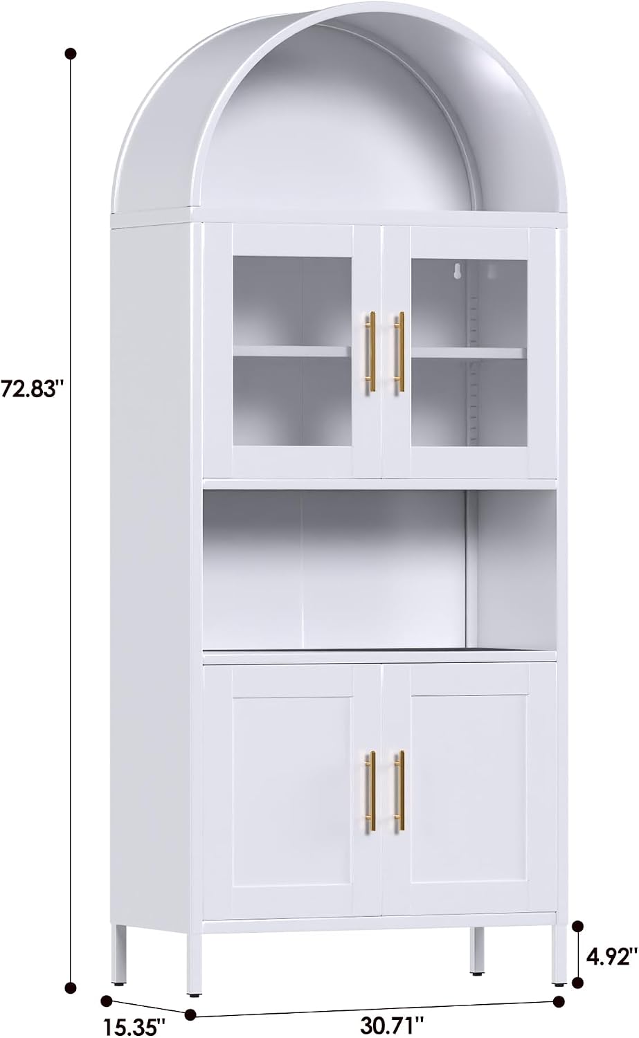 Detalle de JAORD Arched Metal Display Cabinet
