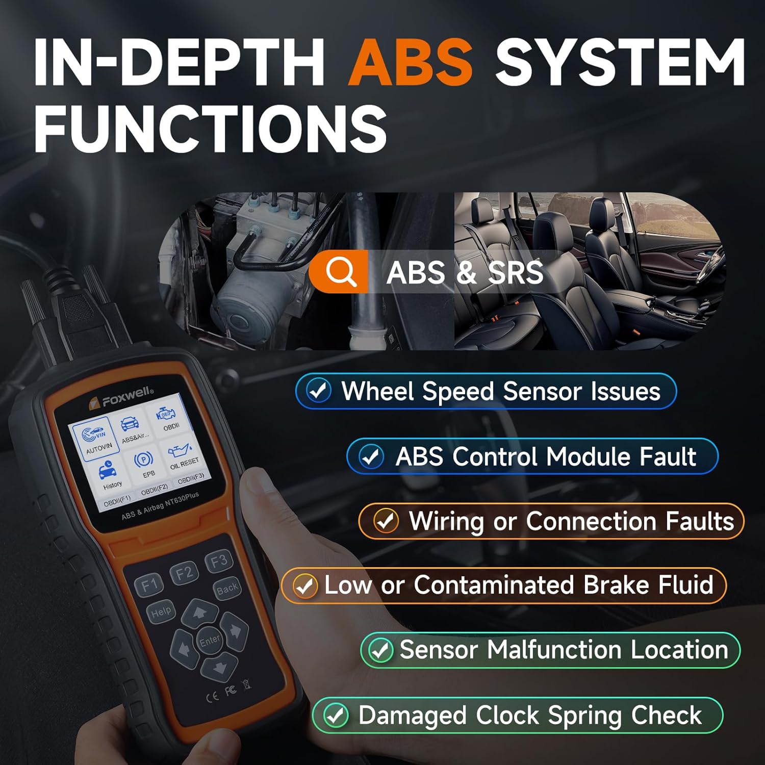 Detalle de 2026 FOXWELL NT630 Plus OBD2 Scanner (ABS & SRS) with WiFi, Bidirectional Live Data & OBD-II Reset