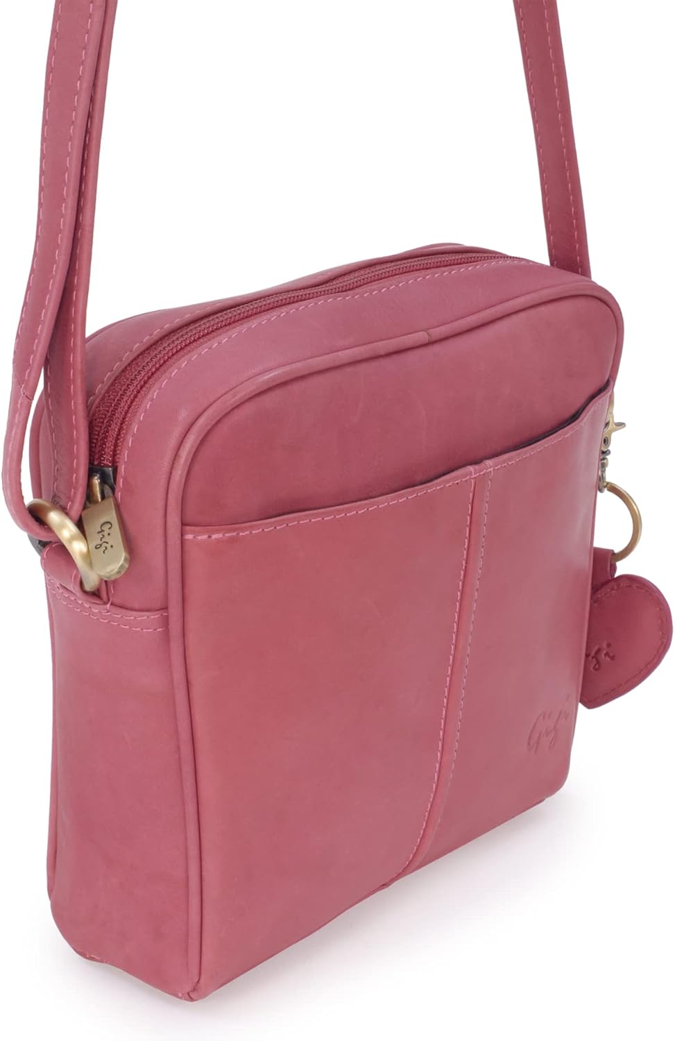 Thumbnail 3 de Gigi Othello 22-29 Ladies Small Leather Crossbody Bag with Heart Keyring Charm