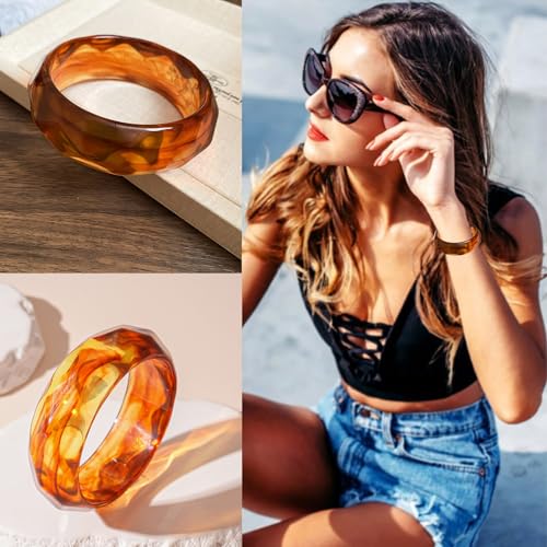 Thumbnail 5 de Pulsera de Resina Acrílica 3 Piezas en Colores - Juego Geométrico para Mujer