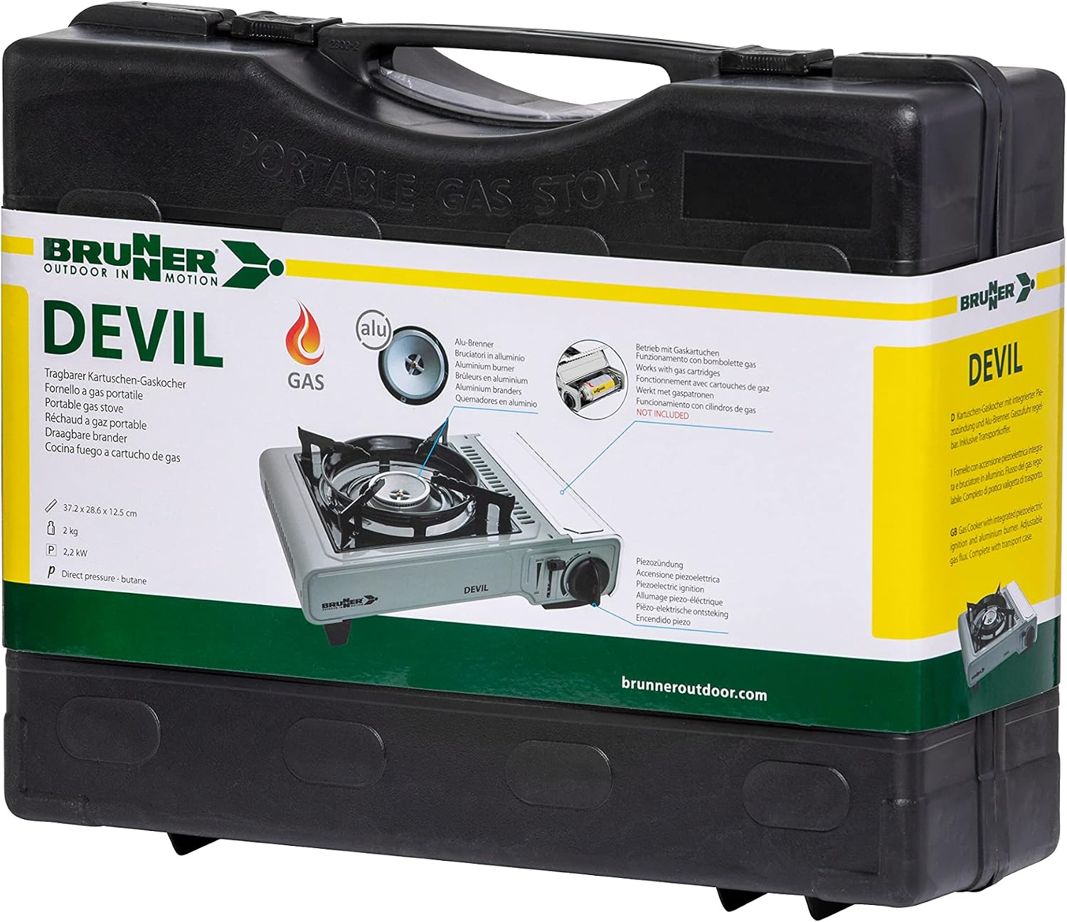 Detalle de BRUNNER Devil – Réchaud avec allumage piézo intégré et brûleur en aluminium