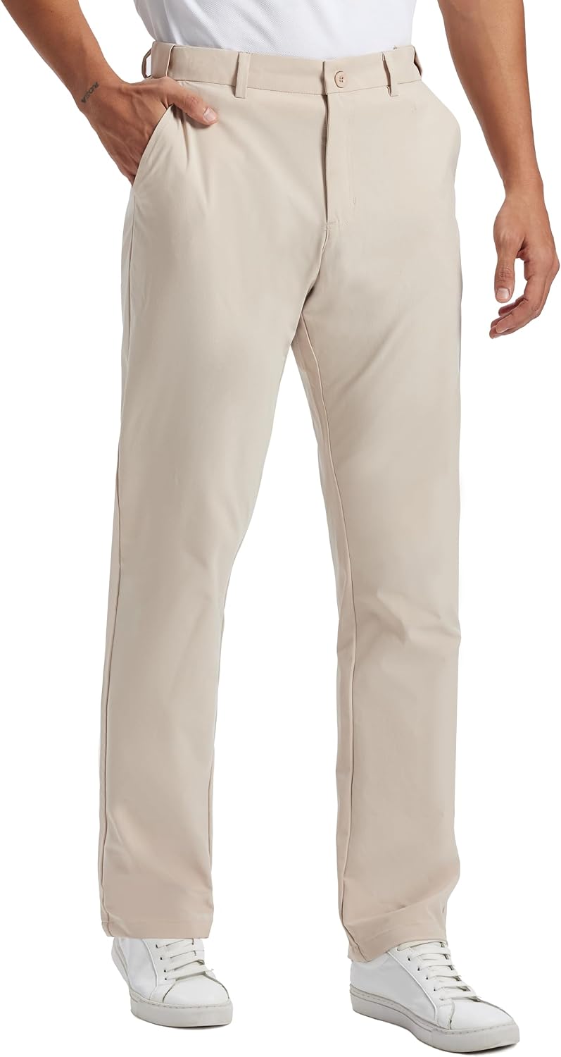 Detalle de Mens Golf Pants Lightweight Quick Dry Anti-Slip Work Dress Pants 30/32/34 Stretch Casual Slacks with 4 Pockets