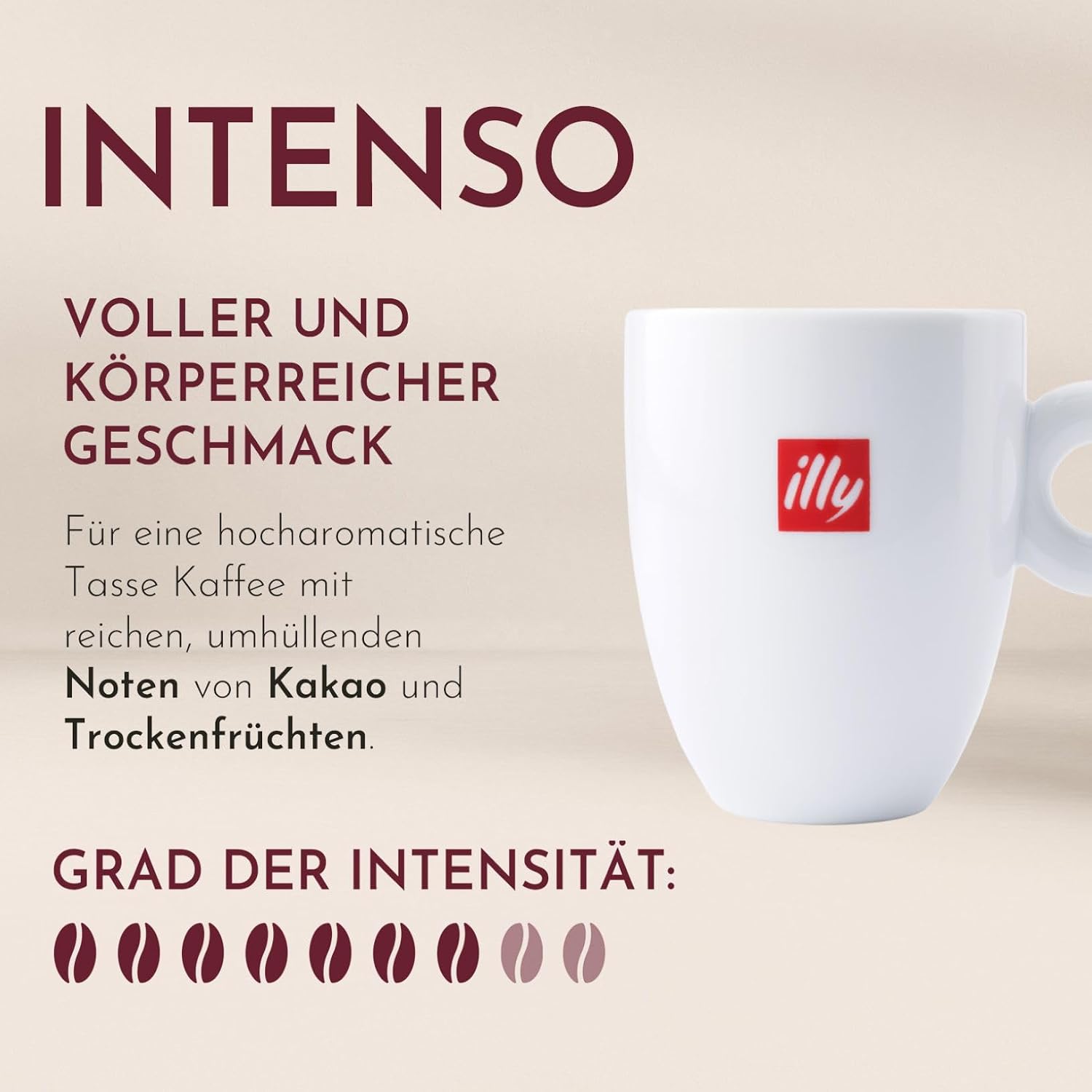 Detalle de illy Gemahlener Filterkaffee INTENSO – 250 g, 100% Arabica, Kakao-Noten