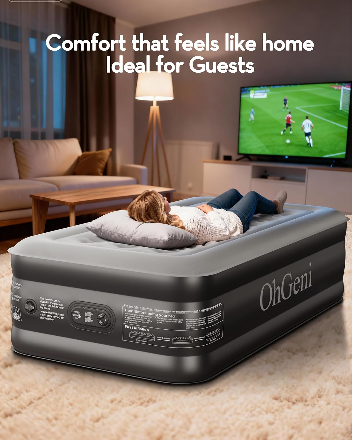 Thumbnail 4 de OhGeni 20" Twin Air Mattress 20in Elevation