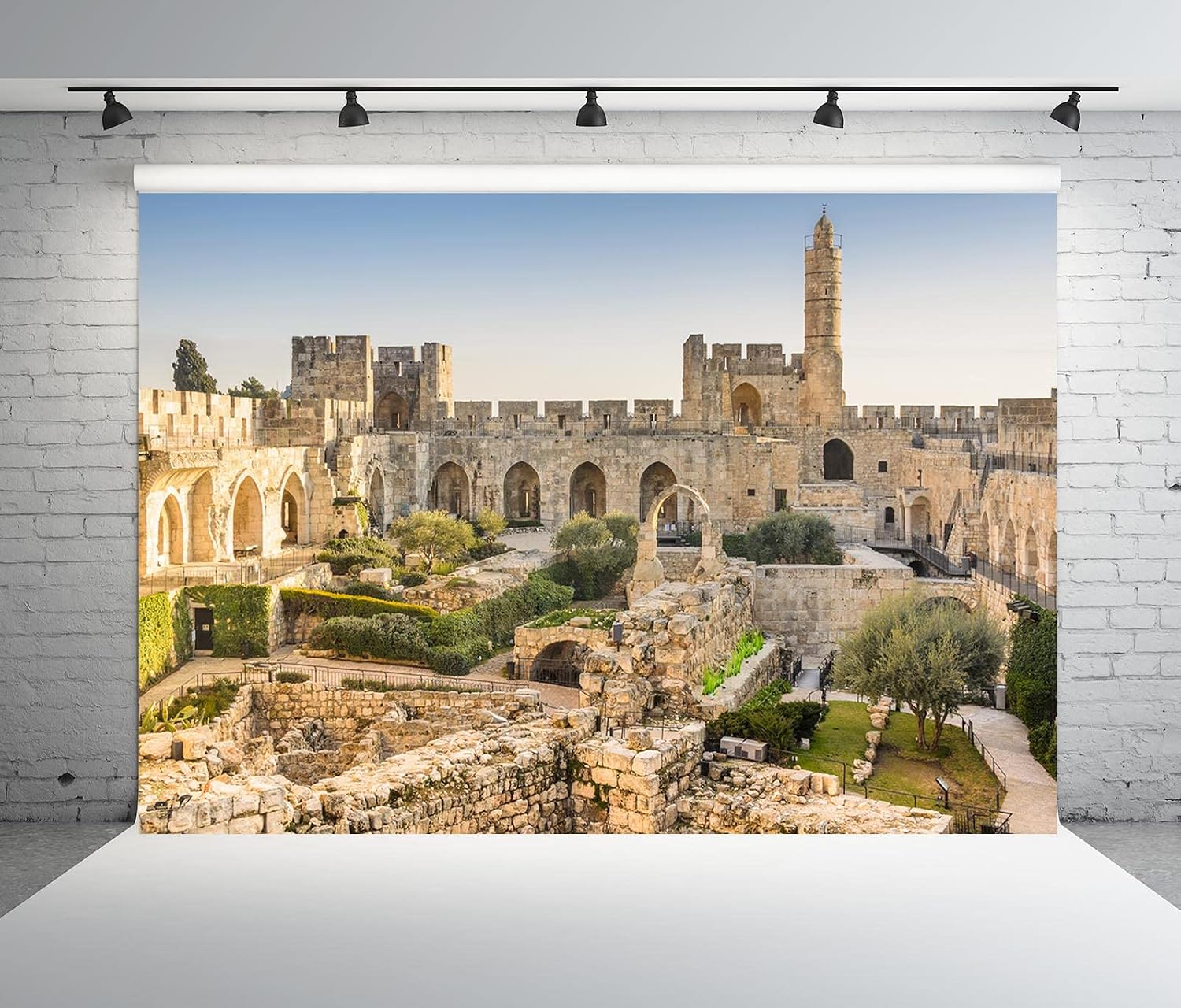 Thumbnail 1 de BELECO Stoffhintergrund 2,1 × 1,5 m „Altstadt von Jerusalem“ (Israel) für Foto- & Raumdekor