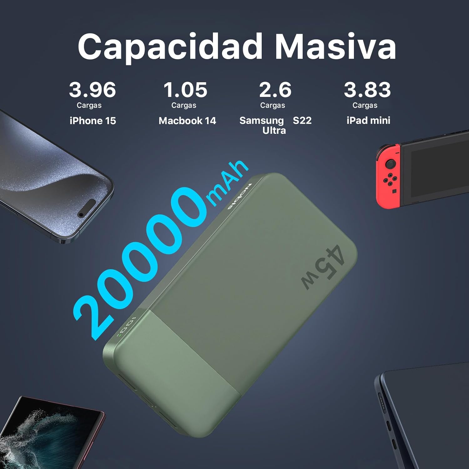 Thumbnail 2 de NOBIS Powerbank 20000mah 45W carga rápida