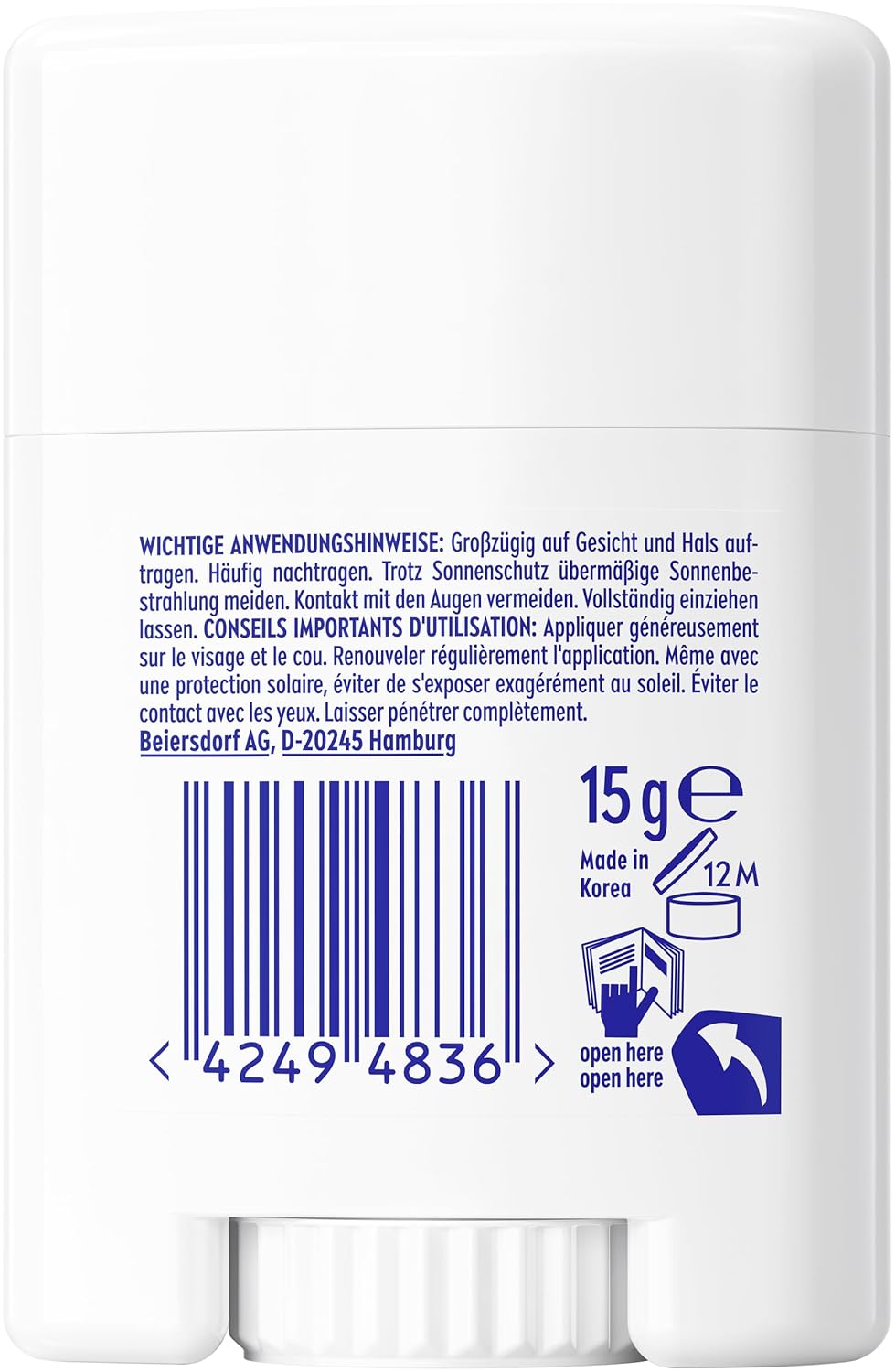 Thumbnail 6 de NIVEA SUN UV Stick LSF 50+ (15 g) – ultraleichter Sonnenschutz für das Gesicht mit Stick-Technologie