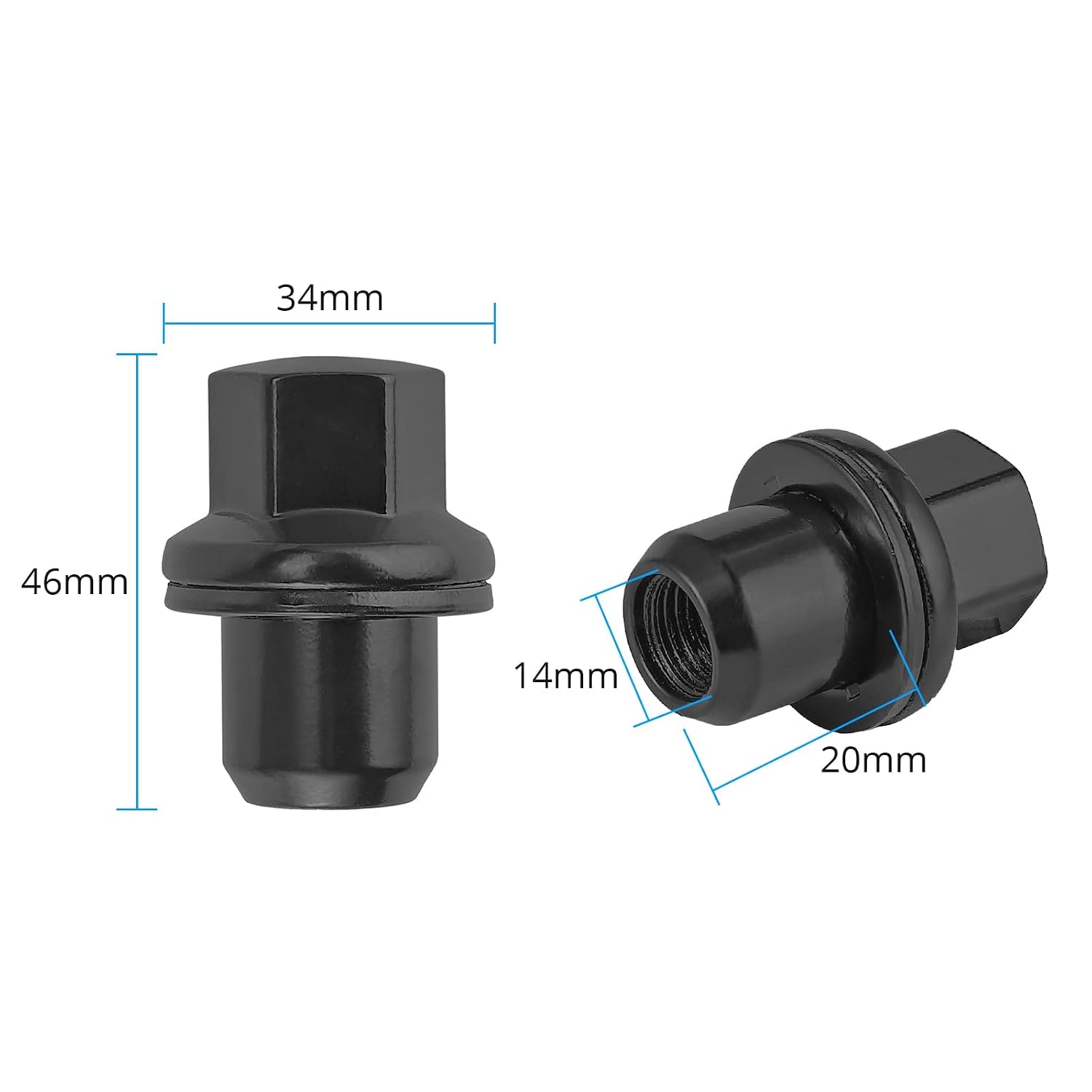 Detalle 2 de eSynic RRD500510 20pc wheel nuts 22mm