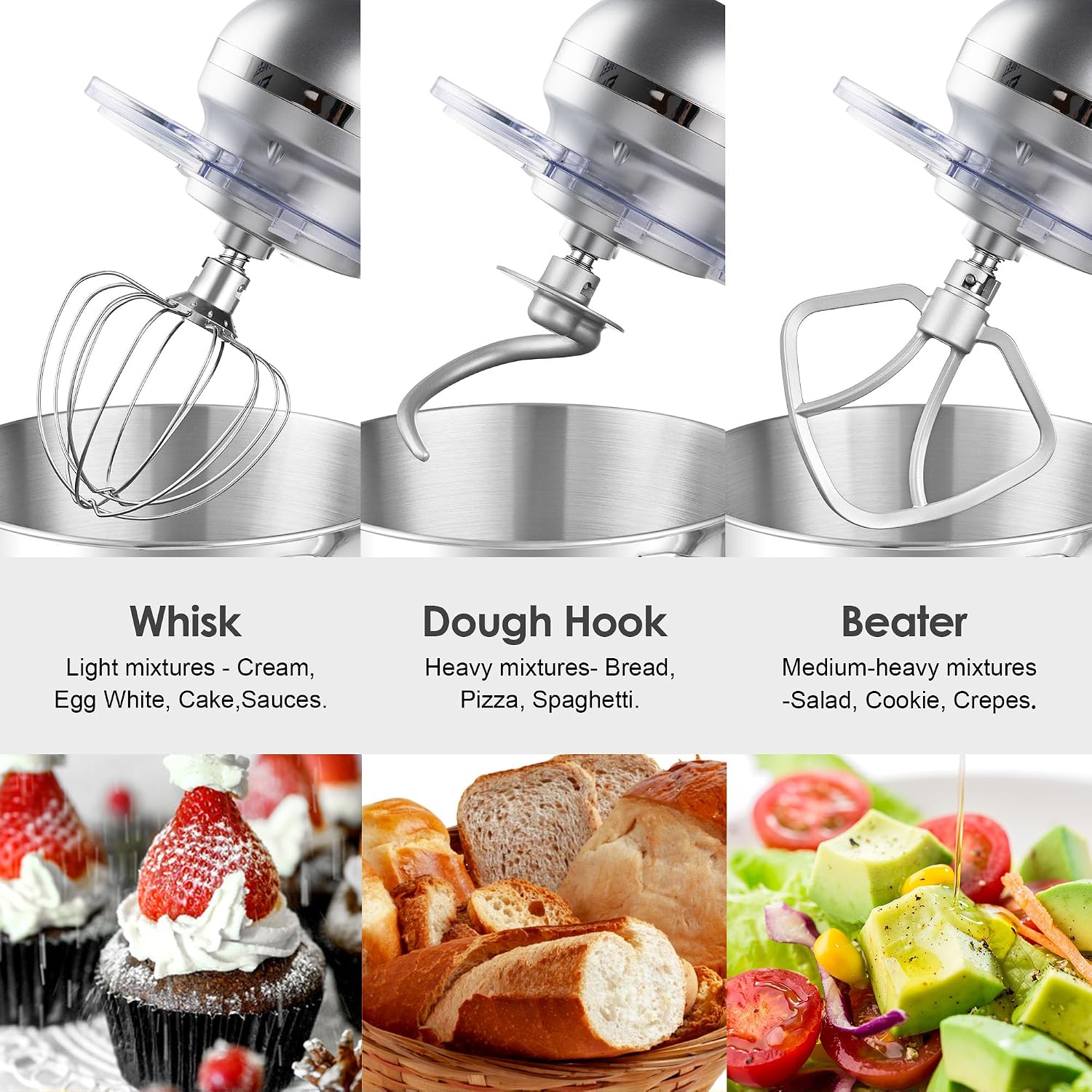 Thumbnail 4 de Aucma Stand Mixer 6.5-Qt