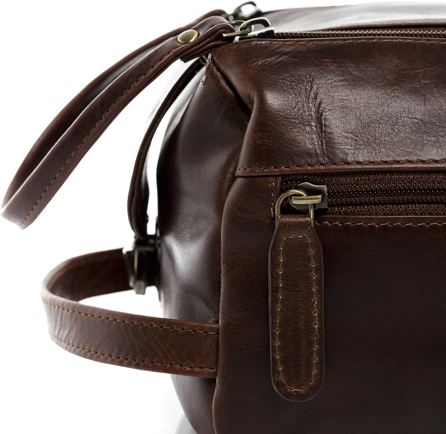 Thumbnail 6 de SID & VAIN Bristol XL Wash Bag – Genuine Leather Travel Toiletry Case