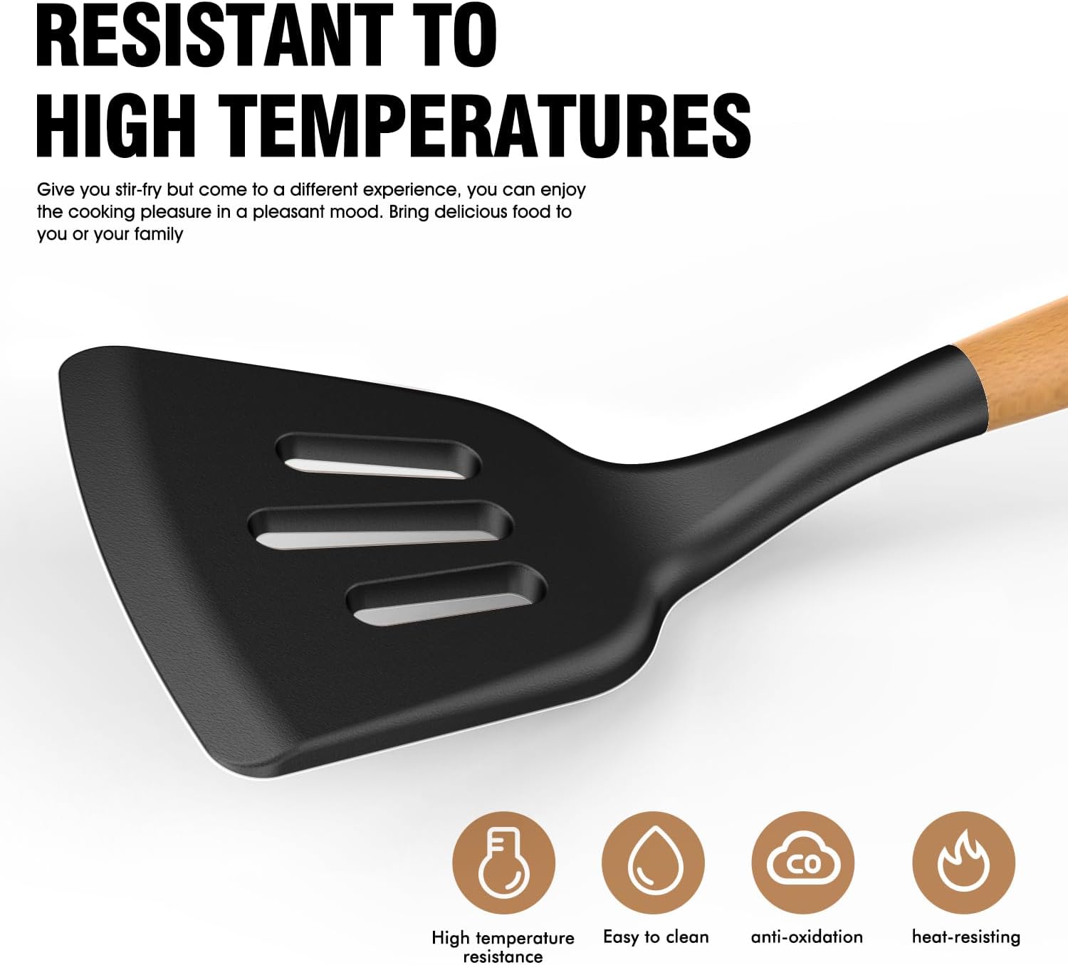 Thumbnail 6 de AVGPD Silicone Cooking Utensils Set 446°F Heat Resistant 🍽