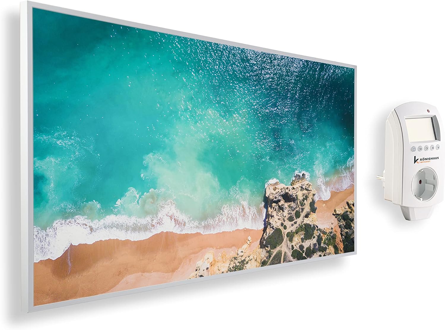 Detalle de Könighaus P-Serie panoramiczny grzejnik na podczerwień 1200 W, Rajska plaża
