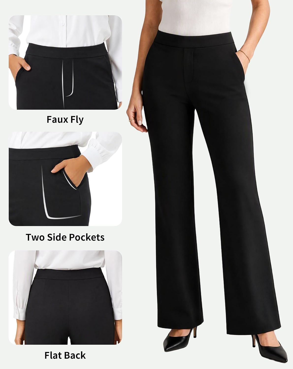 Detalle 2 de SEMARO Wide-Leg Dress Pants in Polyester Blend