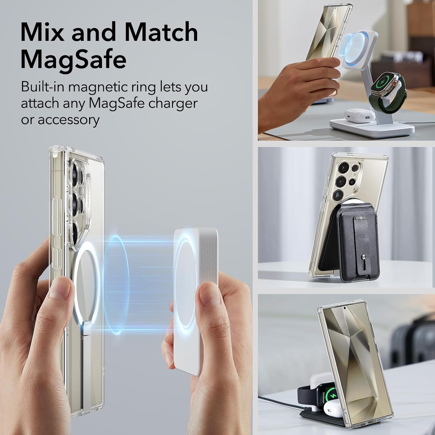 Thumbnail 4 de ESR Coque Galaxy S24 Ultra avec Support Magnétique et Puissants Aimants