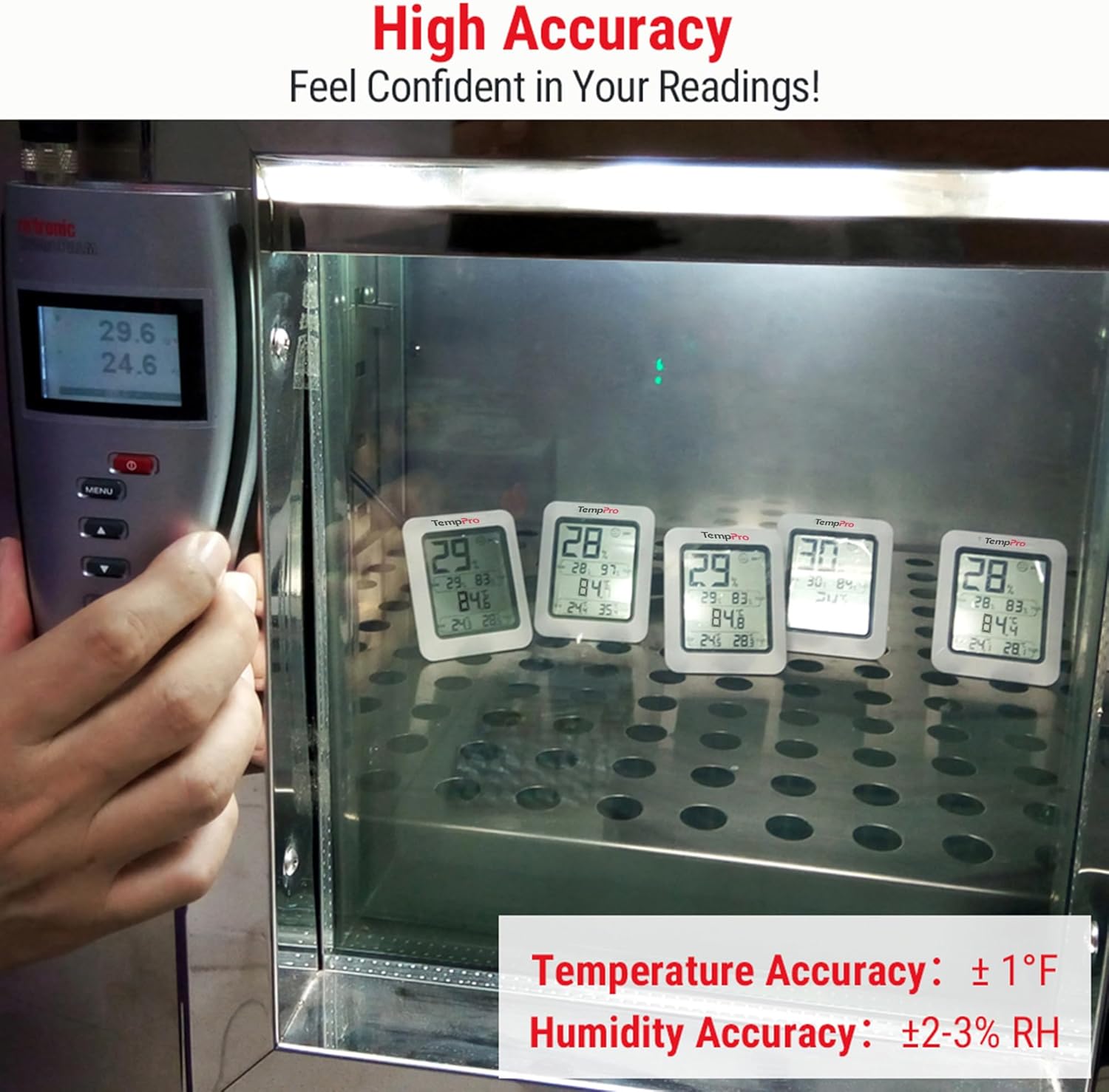 Thumbnail 4 de TempPro TP50 Digital Hygrometer Indoor Thermometer