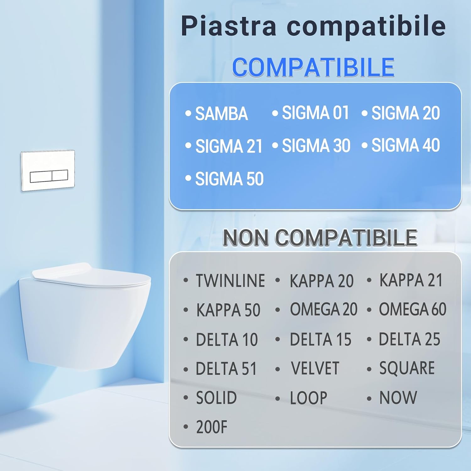 Thumbnail 4 de Mendorio Placca di Comando WC 246×164 mm