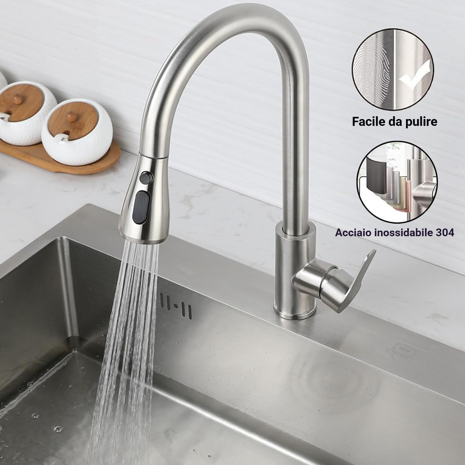 Thumbnail 3 de TEKXDD Rubinetto Lavello Cucina 360°