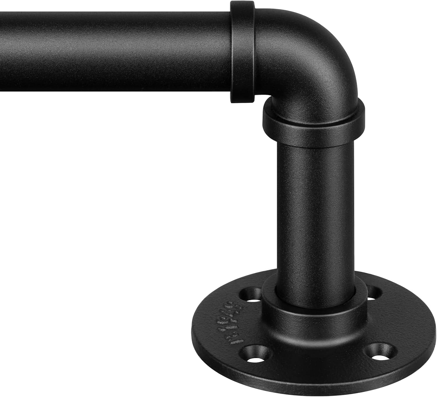 Detalle de Zeerobee Skmst32BK 1-Inch Industrial Wraparound Curtain Rod, Black, 32–48 in