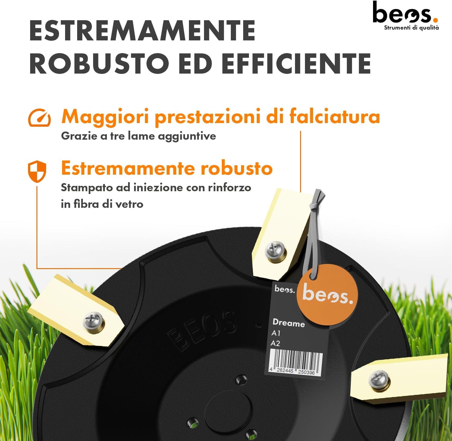 Thumbnail 4 de BEOS dischi di regolazione per robot tosaerba Premium Ø 190 mm – 2 dischi con lame per 6 posizioni, per Dreame A1 e A2