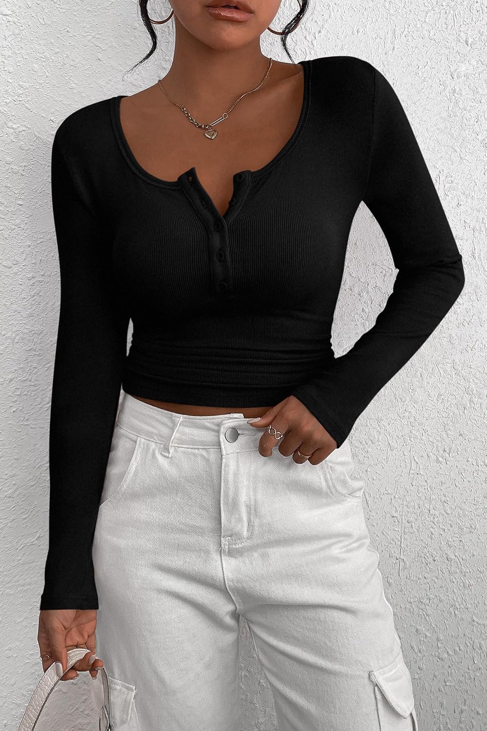 Thumbnail 5 de PRETTYGARDEN 2026 Henley Long Sleeve Slim Fit