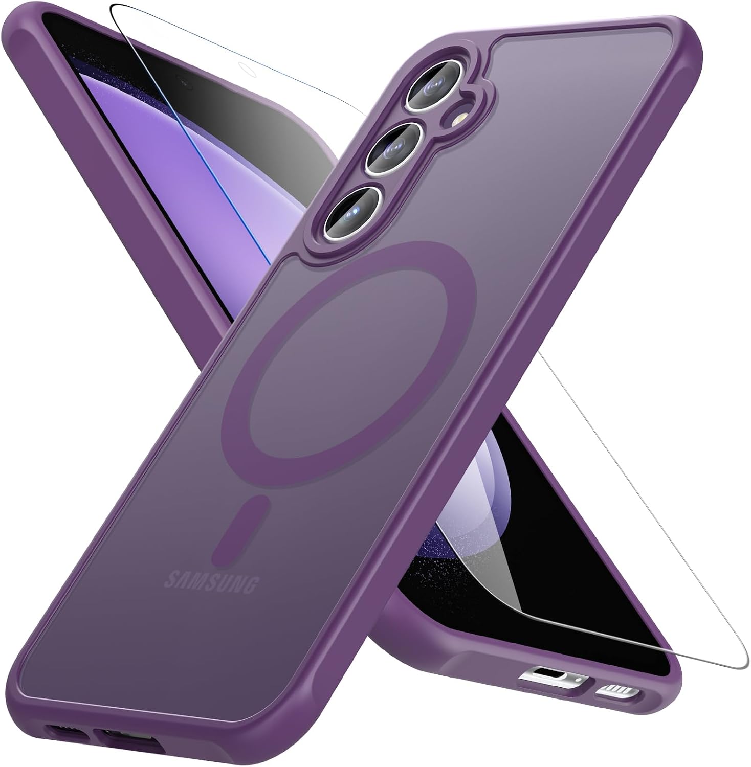 Detalle de Hensinple Samsung S23 FE magnetic case 1 with screen protector