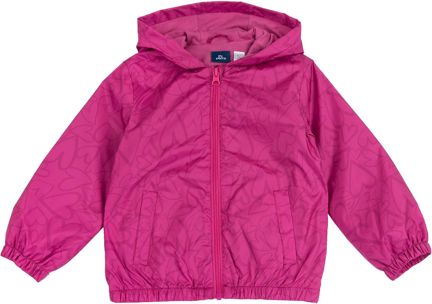Detalle de Chicco veste fille avec fermeture éclair pratique – fuchsia, capuche et poches